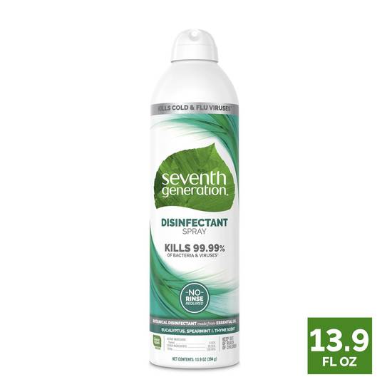 Seventh Generation Disinfecting Spray Cleaner, Eucalyptus and Thyme, 13.9 OZ