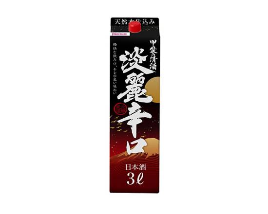355413：Kprice 甲斐の清酒 淡麗辛口 3Lパック / Kprice, Kai no Seishu×3L Pack