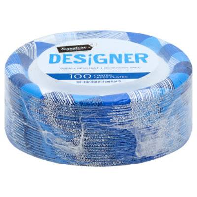 Signature Select Designer Coated Paper Plate (100 ct)