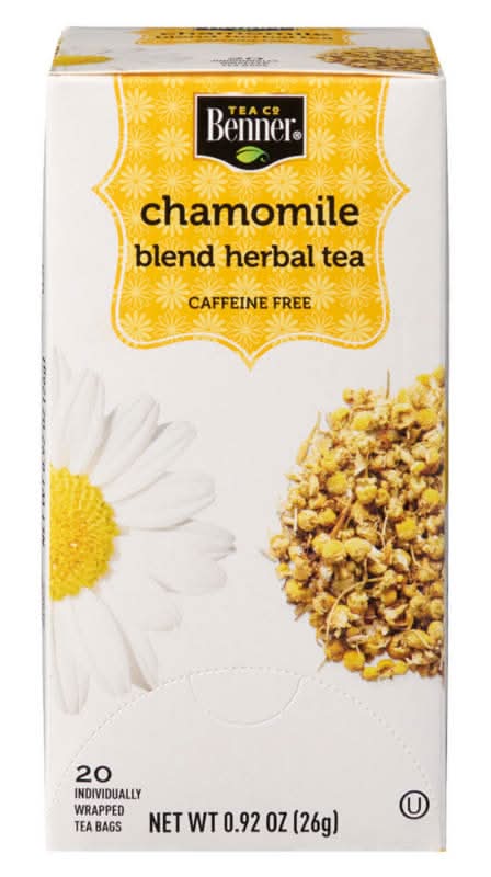 Benner Caffeine Free Herbal Tea Bags, Chamomile (0.71 oz, 20 ct)