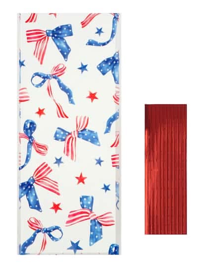 Red, White & Blue Flag Bow Treat Bags With Twist Ties, 12Ct. By Makery