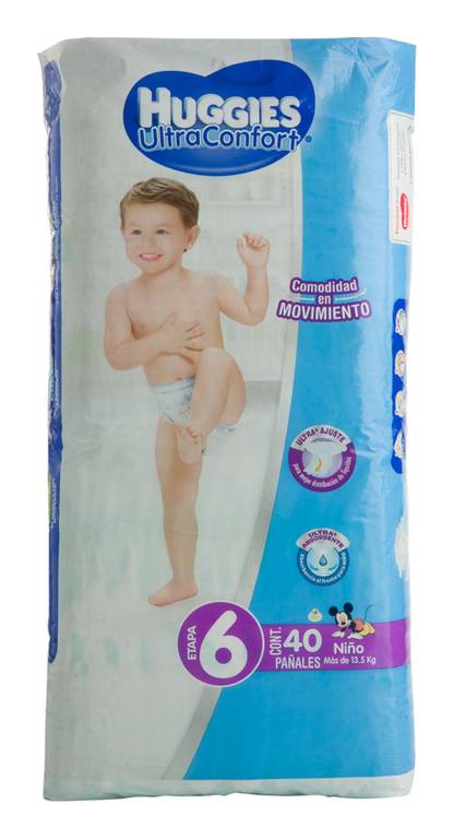Huggies · Ultra confort pañal infantil etapa 6 (40 un)
