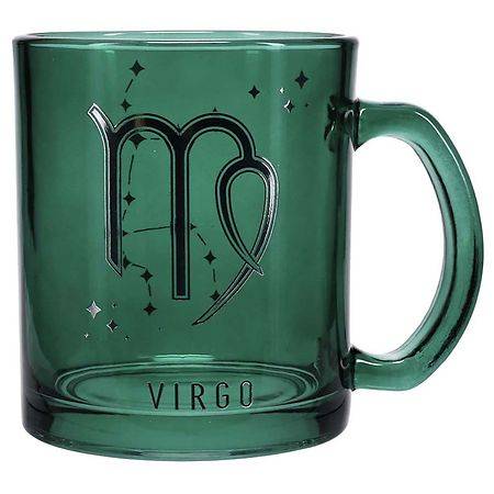 Festive Voice Virgo Zodiac Glass Mug (green)