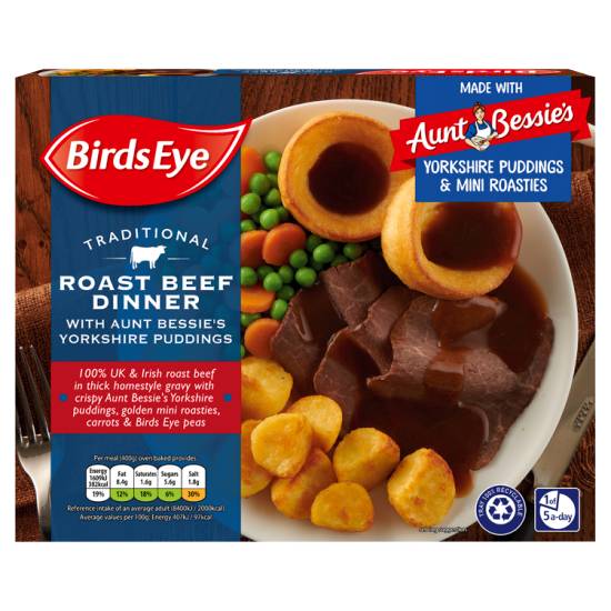 Birds Eye Traditional Roast Beef Dinner With Aunt Bessie's Yorkshire Puddings 400g