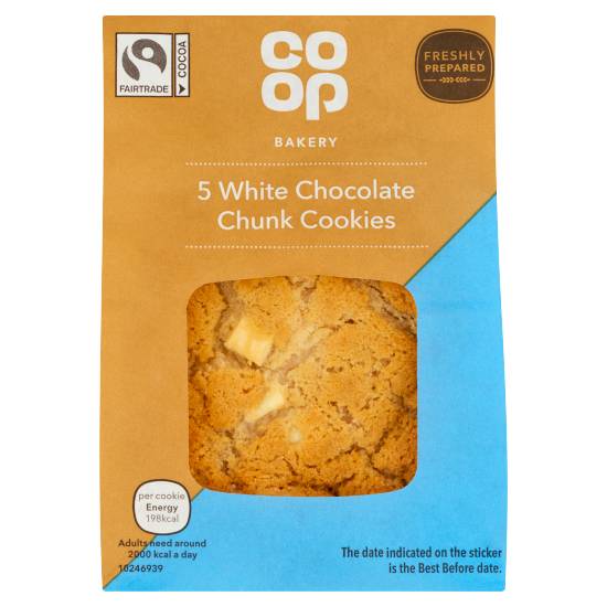 Co-op White Chocolate Chunks Cookies (5 pack)