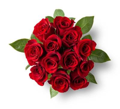 Dozen Red Rose Bunch W/P