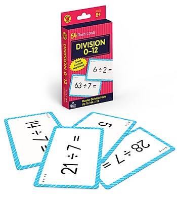 Carson Dellosa Division 0 to 12 Flash Cards, 54/Pack (0769677231)