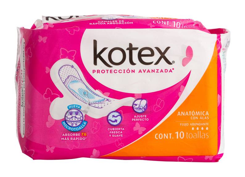 Kotex · Toalla anátomica con alas (84 g)