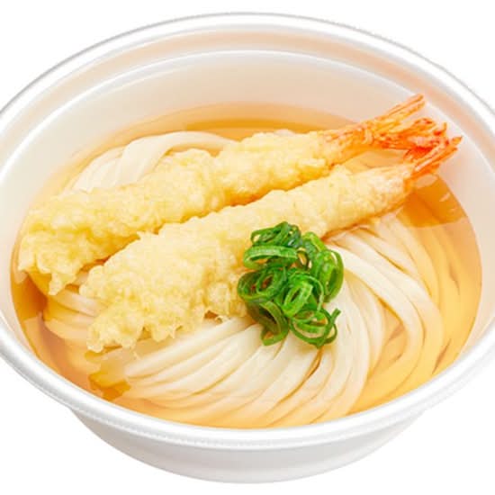 ダブル大海老天うどん