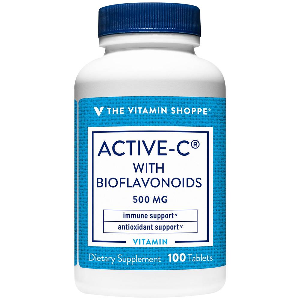 The Vitamin Shoppe Active C With Bioflavonoids 500 mg Supplement (100 ct)