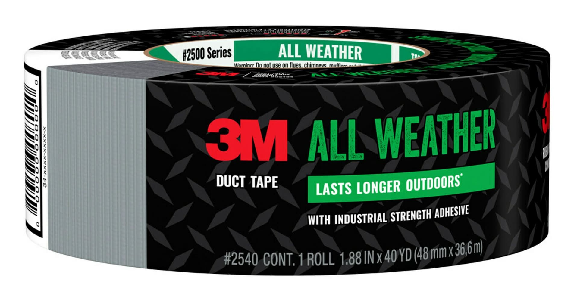 3M Duct Tape All Weather Gray Rubberized Duct Tape 1.88-in x 40 Yard(s) | 2540