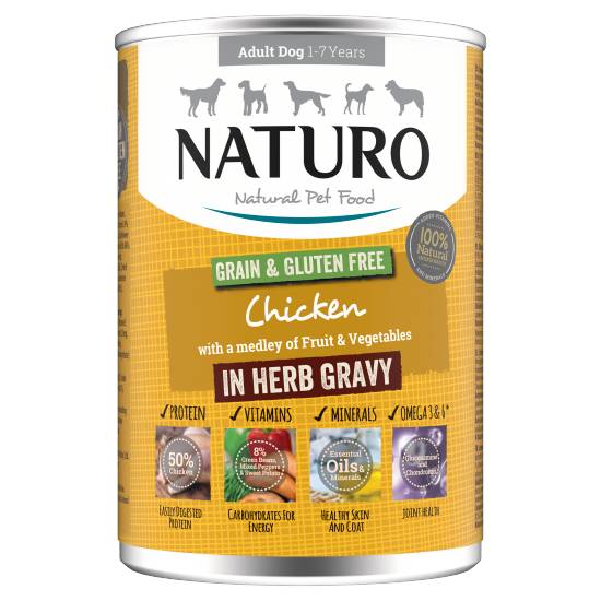 Naturo Natural Pet Food Chicken in Herb Gravy Adult Dog 1-7 Years