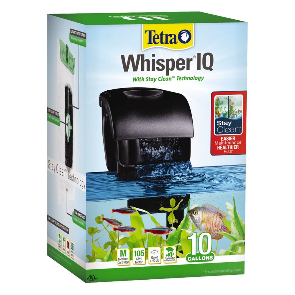 Whisper Stay Clean Iq Power Aquarium Filter (10 gallon)