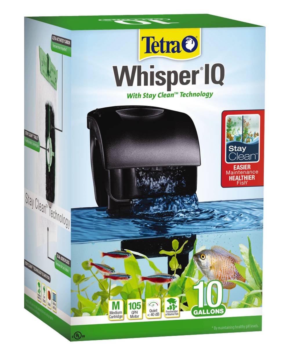 Whisper Stay Clean Iq Power Aquarium Filter, 10 Gallon