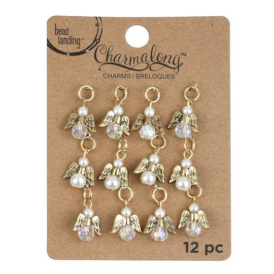 Bead Landing Gold Angel Charms (12 ct)