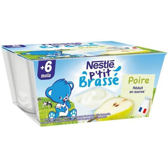 Nestlé aliment pour bébés dessert lacté à la poire, 4 pcs