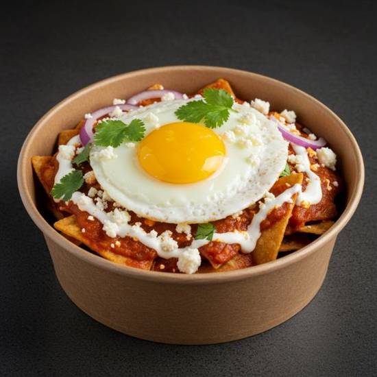 Chilaquiles Rojos con Huevo