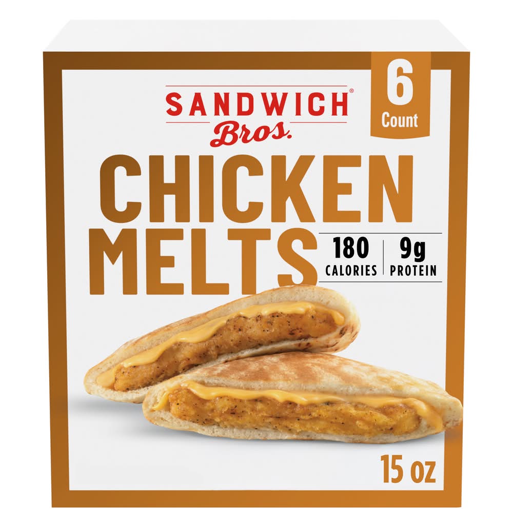 Sandwich Bros. Chicken Melts Sandwiches (15 oz, 6 ct)