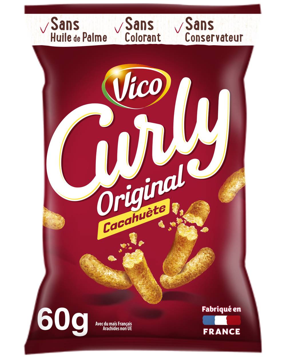 Vico - Curly cacahuète l'original (60g)