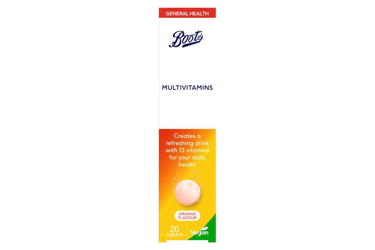 Boots Multivitamin Effervescent Orange Tablets x 20