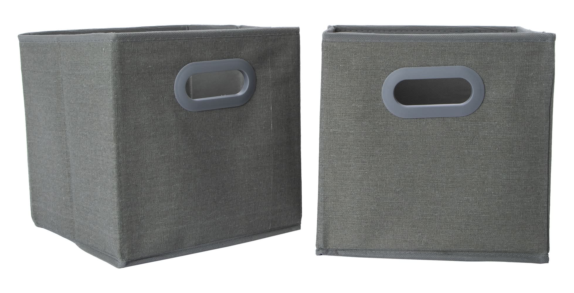 Collapsible Fabric Storage Cubes 9.84in x 9.84in 2-Count Gray