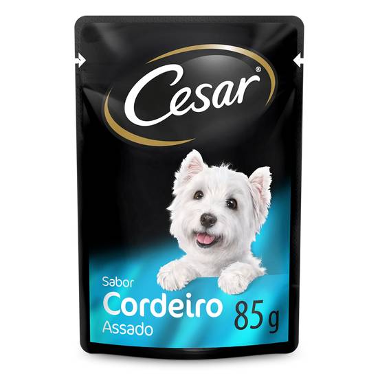 Cesar ração úmida sabor cordeiro assado para cães (85g)
