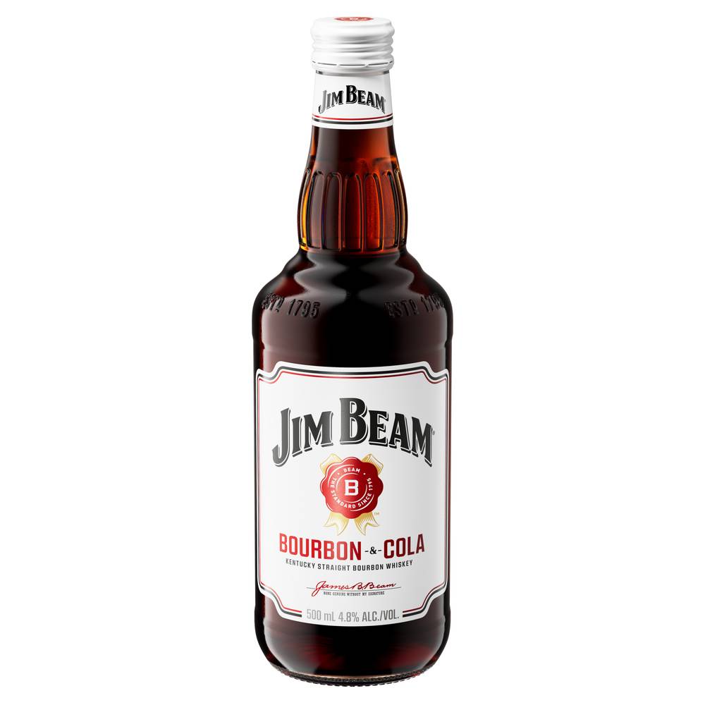 Jim Beam White Label Bourbon and Cola Whiskey Delivery Near Me Order
