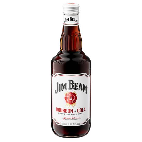 Jim Beam White & Cola Bottle 500ml
