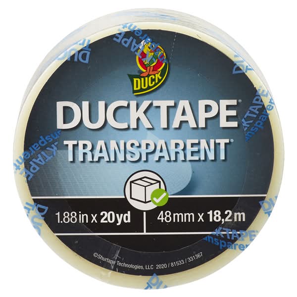 Duck Tape Clear Transparent 20 Yd (100 g)