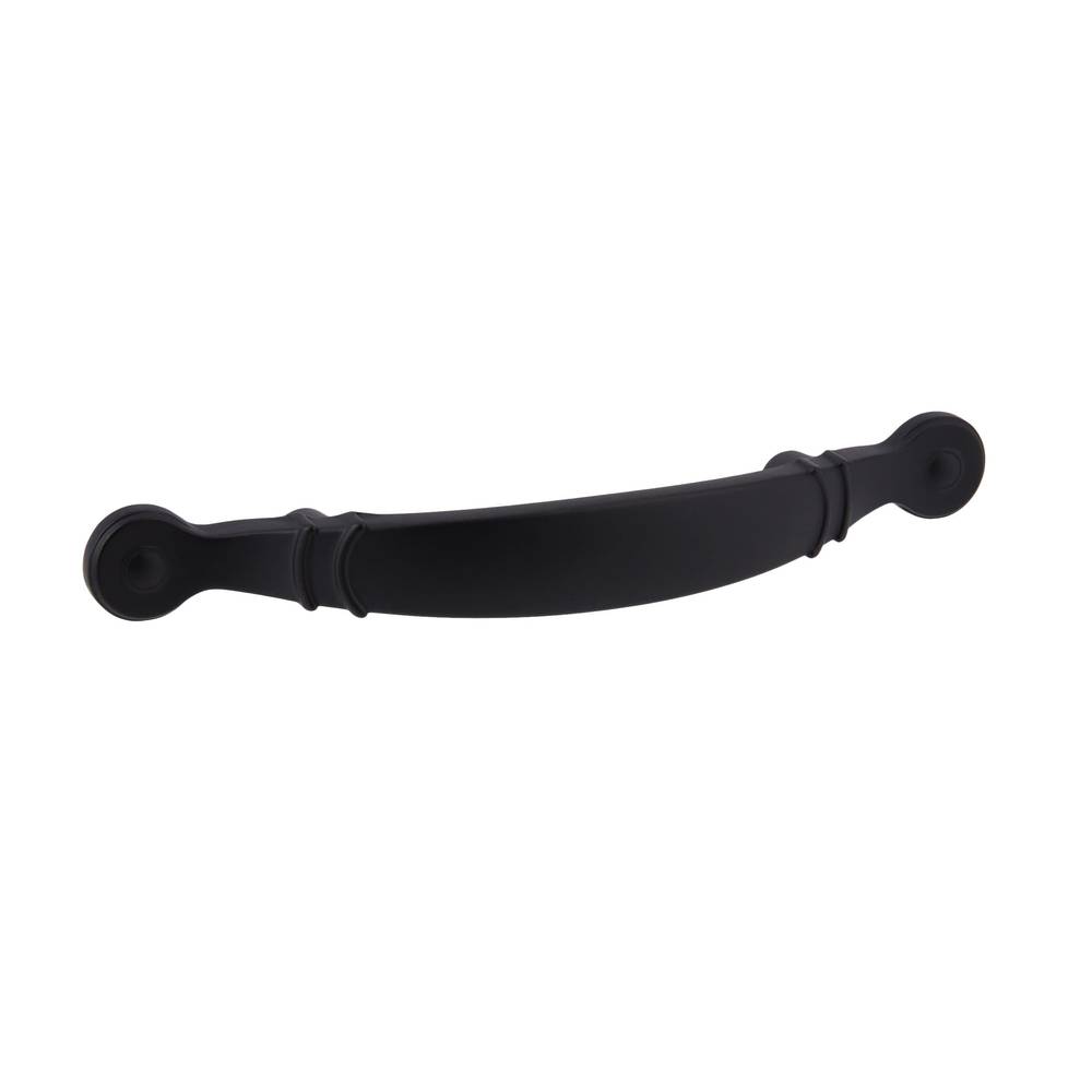 allen + roth Strap Pull 3-in (76mm) Center to Center Matte Black Arch Handle Drawer Pull | DMZ-21936-76-MB