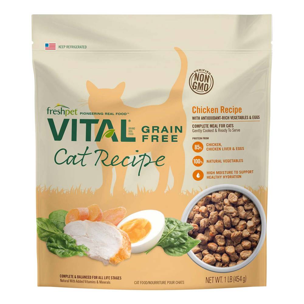 Freshpet Vital Grain Free Chicken Recipe Cat Food