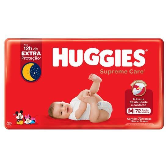 Huggies fralda descartável infantil supreme care m (72 un)