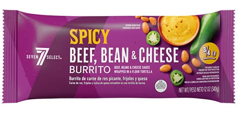 7-Select Spicy Beef, Bean & Cheese Burrito 12oz