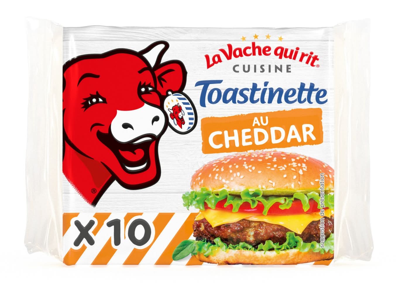La Vache Qui Rit - Toastinette fromage cheddar en tranches pour hamburger (10)