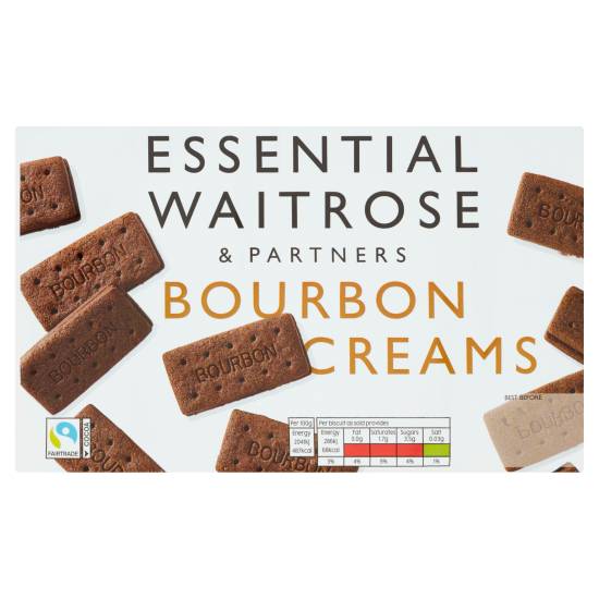 Waitrose Essential Bourbon Creams Biscuit
