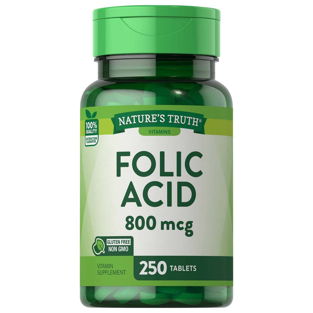 Nature's Truth Folic Acid 800 Mcg Tablets (250 ct)