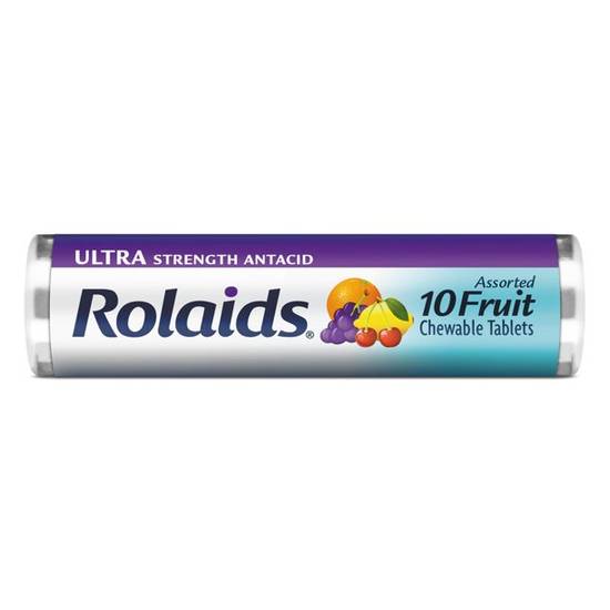 Rolaids Ultra Strength Tablets Fruit 10 Count