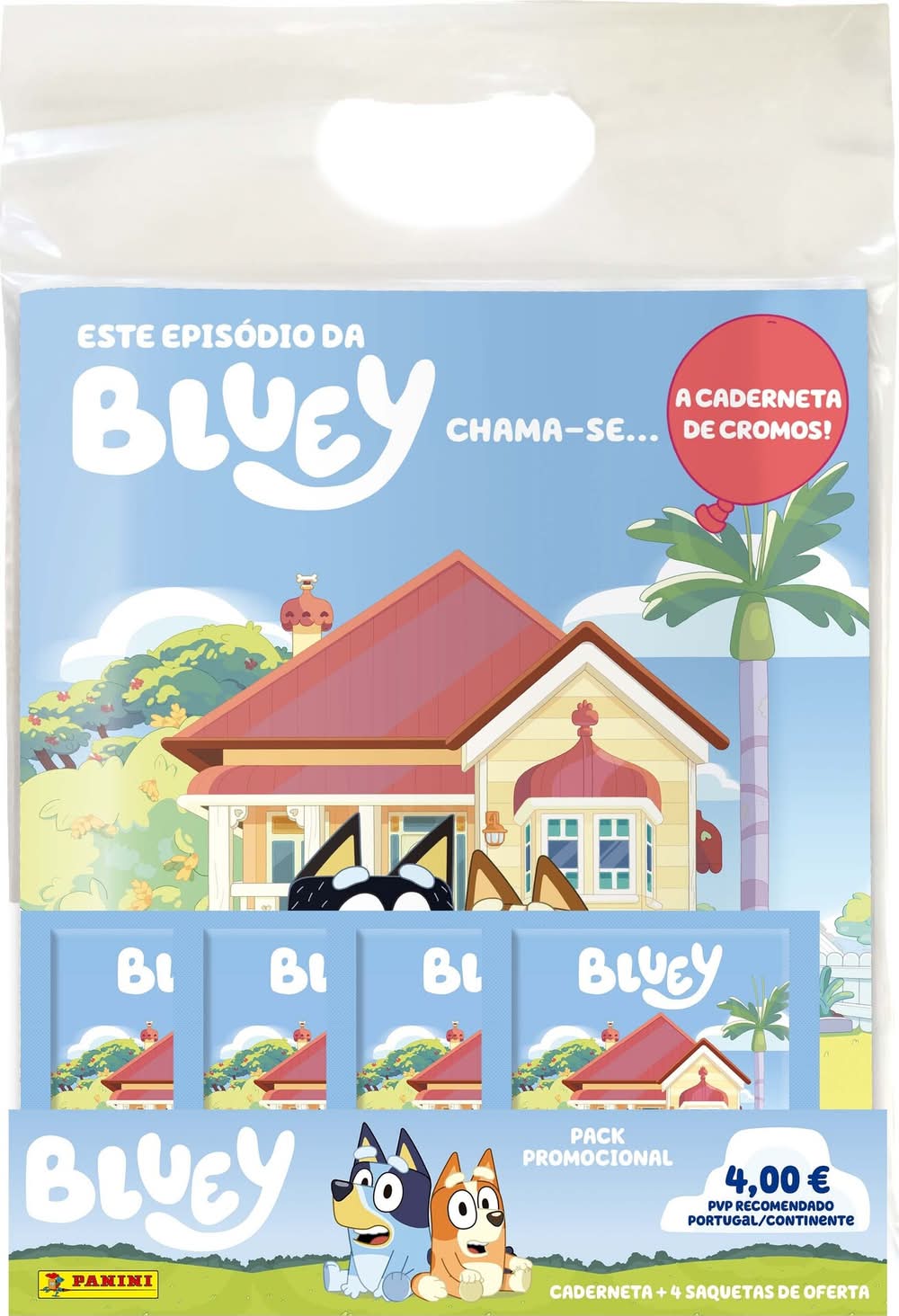 Pack Caderneta de Cromos e Saqueta Oferta Bluey