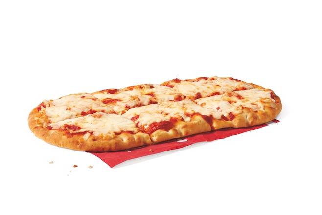 Pizza sur pain plat simplement fromage