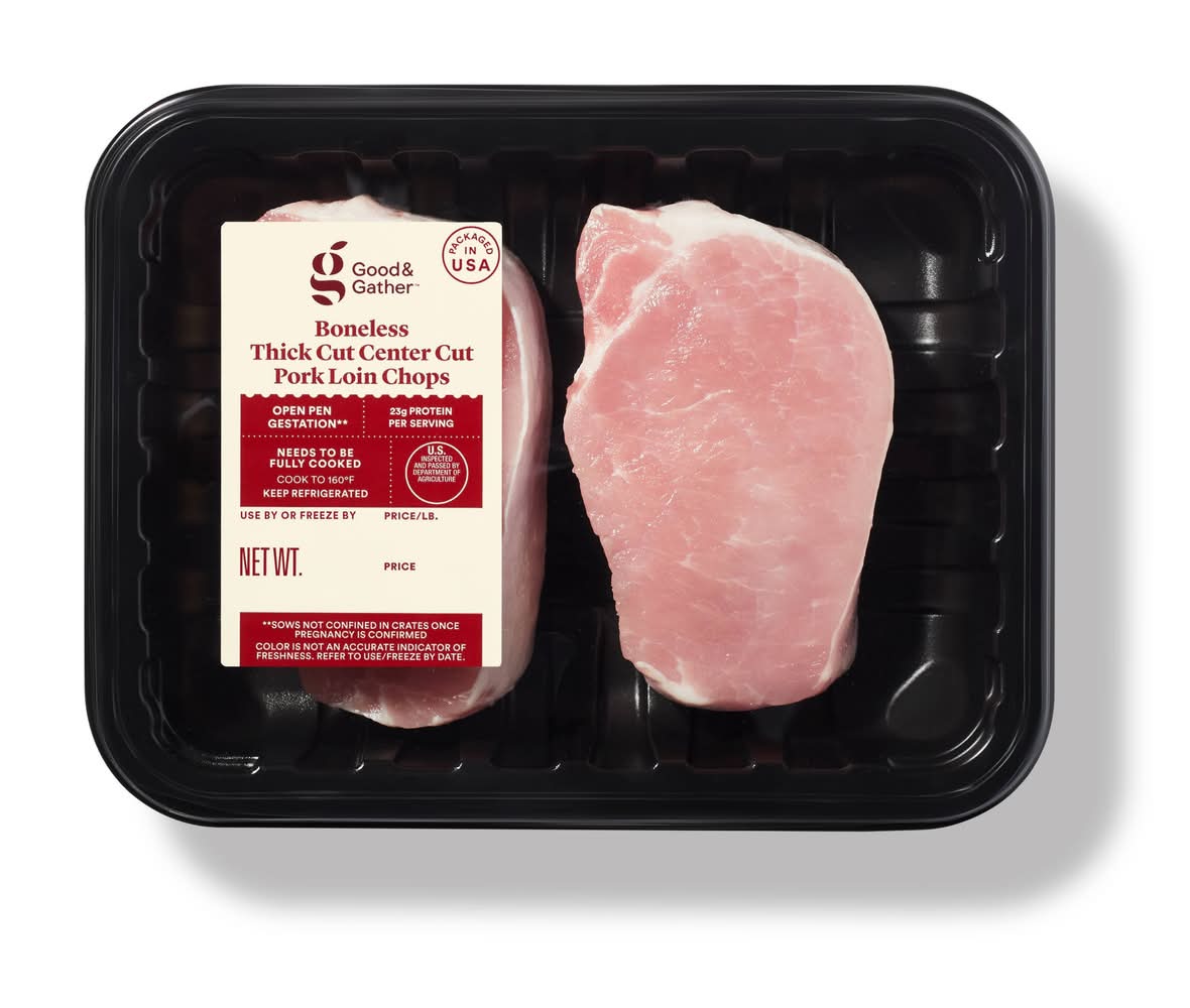 Fresh Boneless Thick Cut Pork Chop - price per lb - Good & Gather™