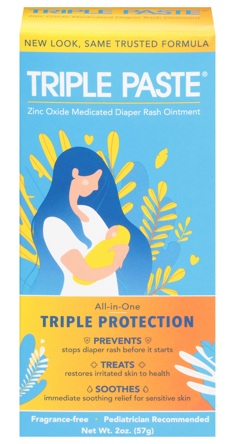 Triple Paste Zinc Oxide Medicated Diaper Rash Ointment (2 oz)