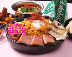 【韓��国定番料理】旨辛麺カルボ プレミアムプルダック 天神店 The best spicy korean style noodles