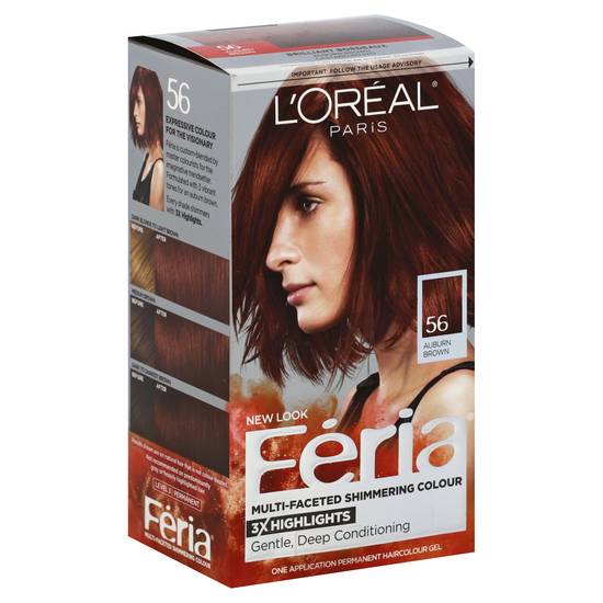 L'oreal Multi-Faceted Shimmering Auburn Warmer 56 Permanent Haircolor Gel