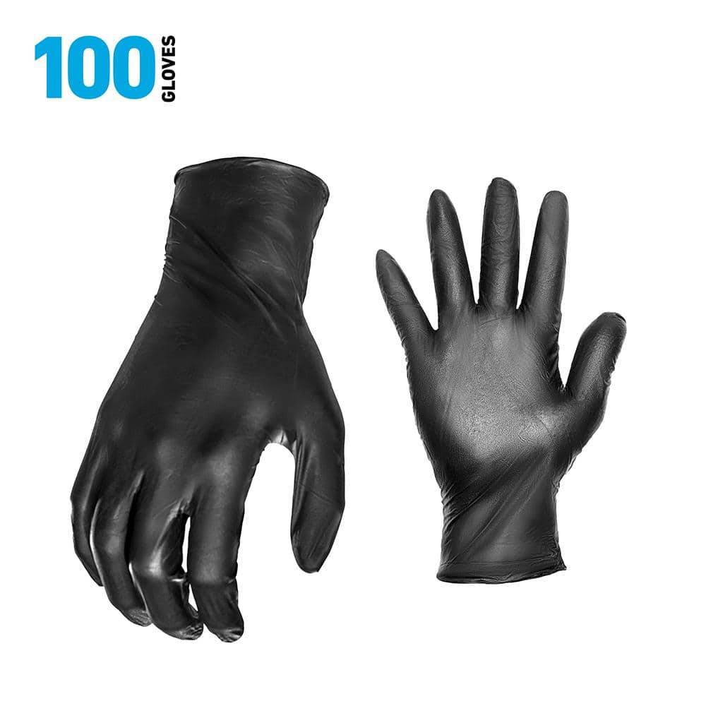 Gorilla Grip 100-Count 4Mil Disposable Nitrile Work Gloves - Extra Large