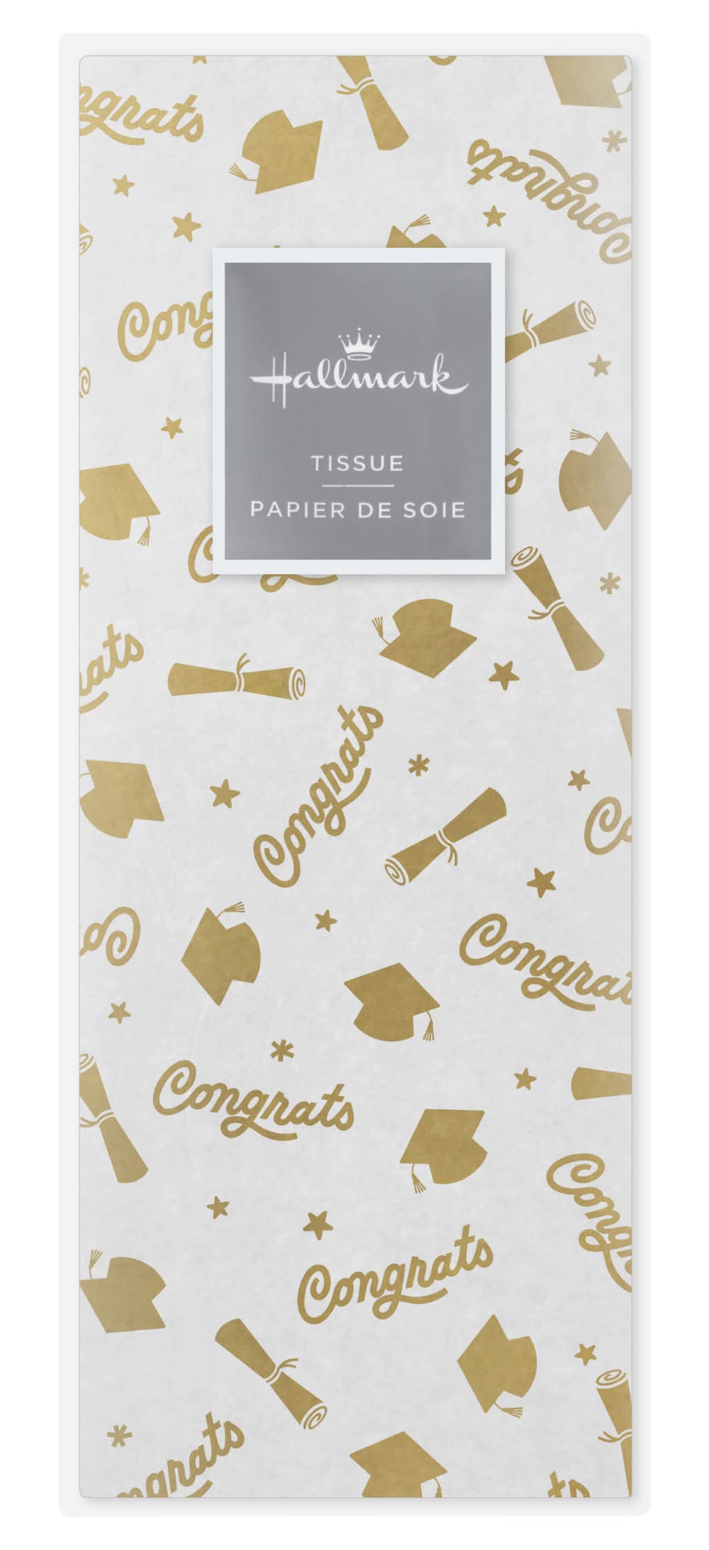 Hallmark Graduation Tissue Paper, Gold Congrats (6 ct)