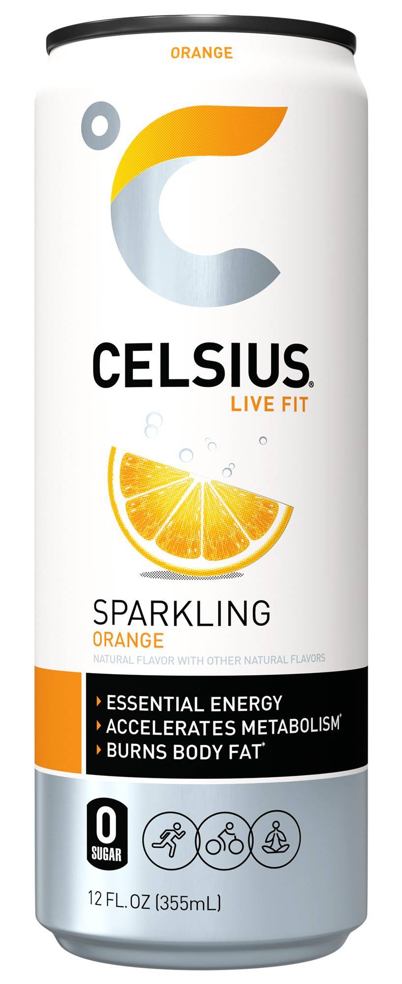 Celsius Sparkling Energy Drink - Orange (1 Drink)