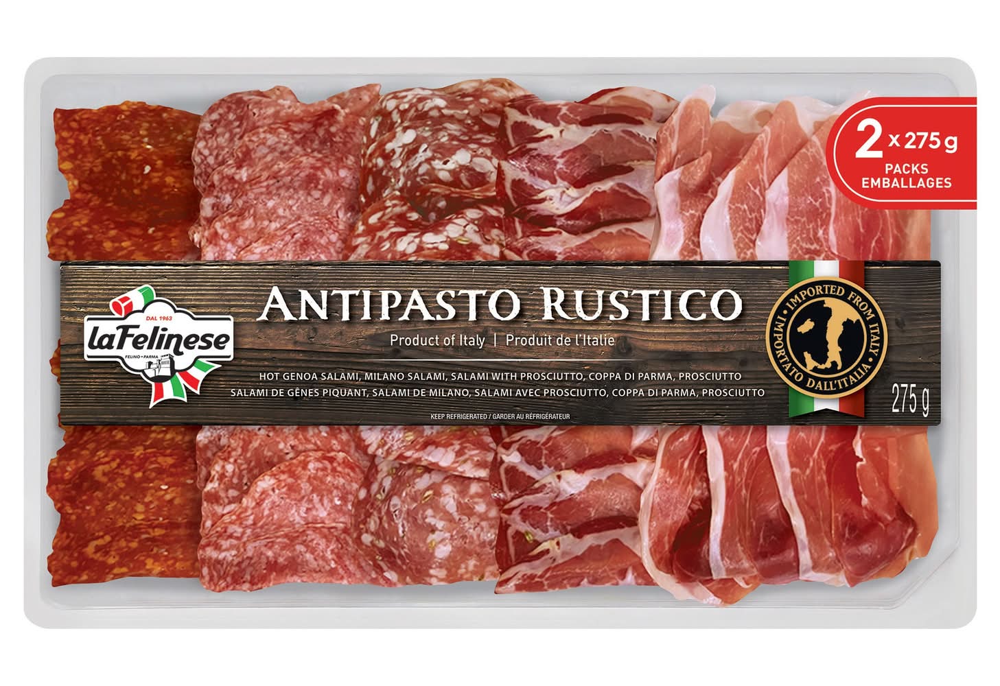 La Felinese Antipasto Rustico 2 X 275G / La Felinese Antipasto Rustico 2 X 275G