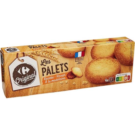 Carrefour Original - Biscuits palets à la madeleine (8 pièces)