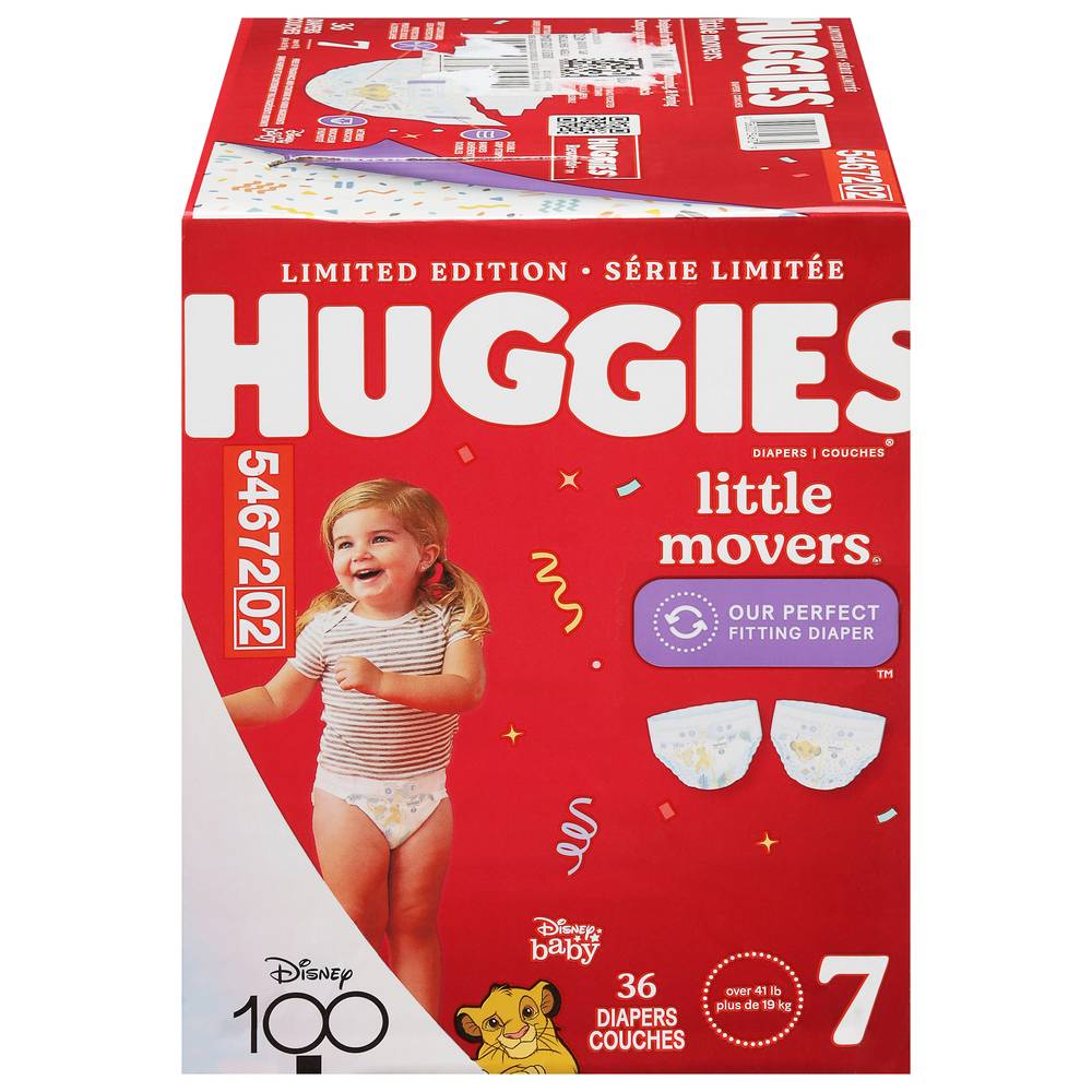 Huggies Little Movers Diapers, Size 7 (36 ct)