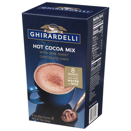 Ghirardelli Hot Cocoa With Chocolate Chips (8 ct, 1 oz)